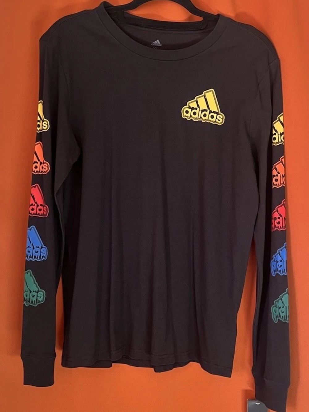 adidas Black Crewneck Long Sleeve Size X-large